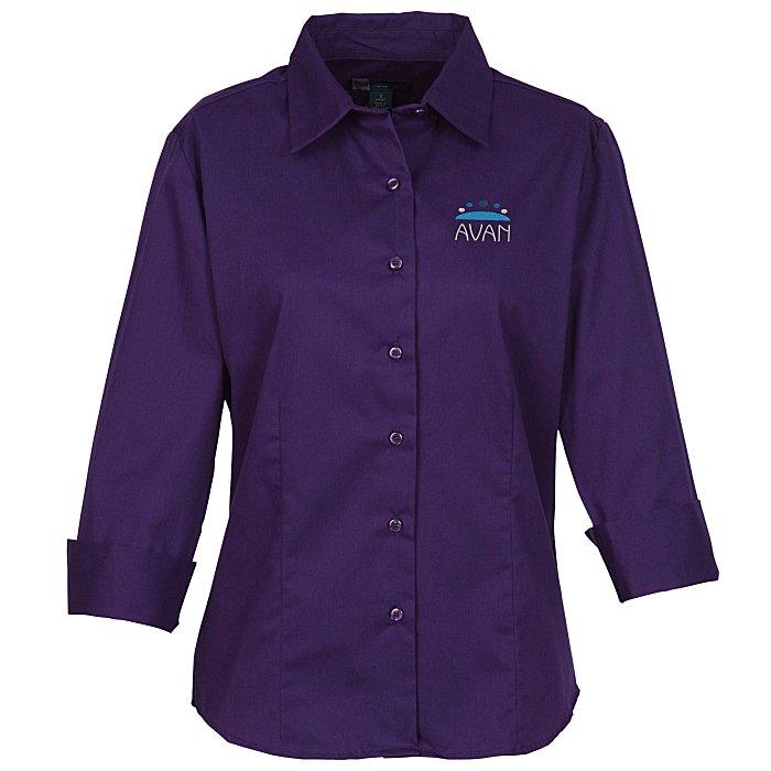 Custom Peached Fine Line Twill Shirt - Ladies'