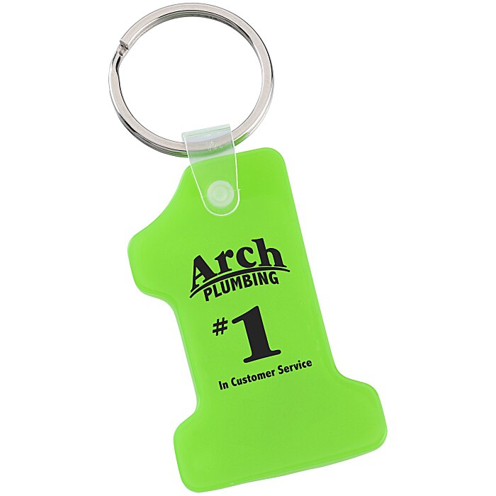 Custom Number One Soft Keychain - Translucent