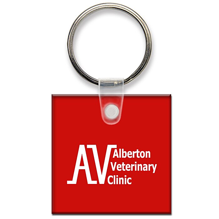 Custom Small Square Soft Keychain - Translucent