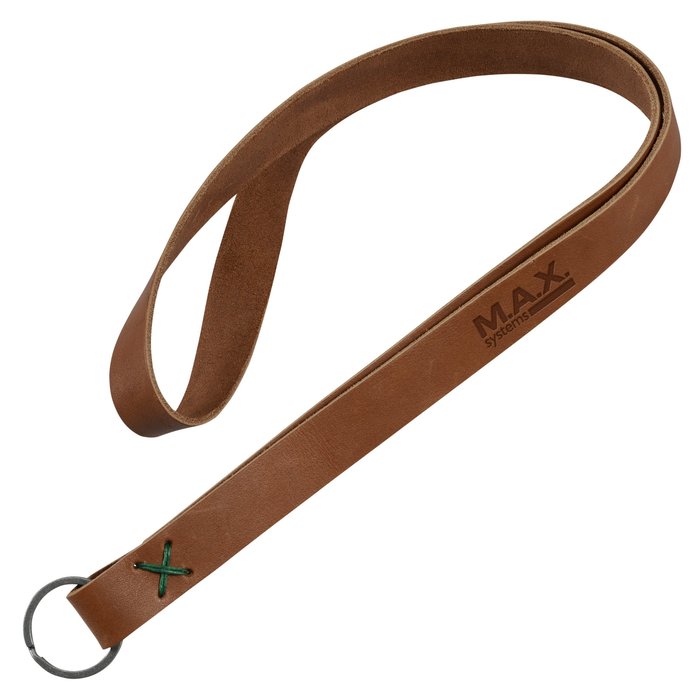 Custom Traverse Leather Lanyard