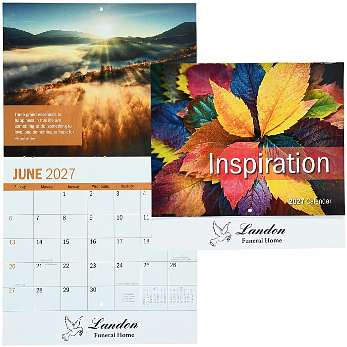 Custom Inspirational Calendar - Stapled