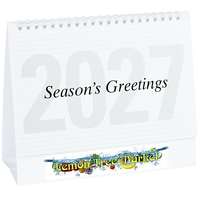 Custom Large Tent-Style Desk Calendar - Full Colour