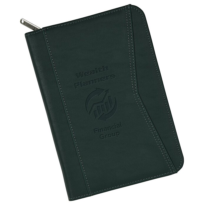 Custom Enterprise Junior Zippered Padfolio - Debossed