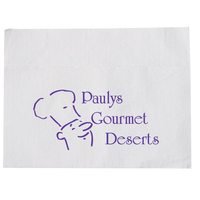 Custom Dispenser Napkin - 1-ply - White