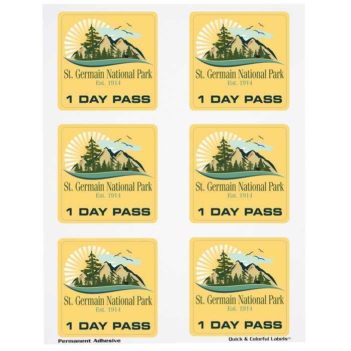 Custom Quick & Colourful Sheeted Label - Square - 3