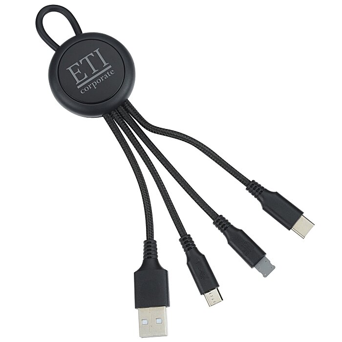 Custom Vivid Loop Charging Cable - Light-Up Logo